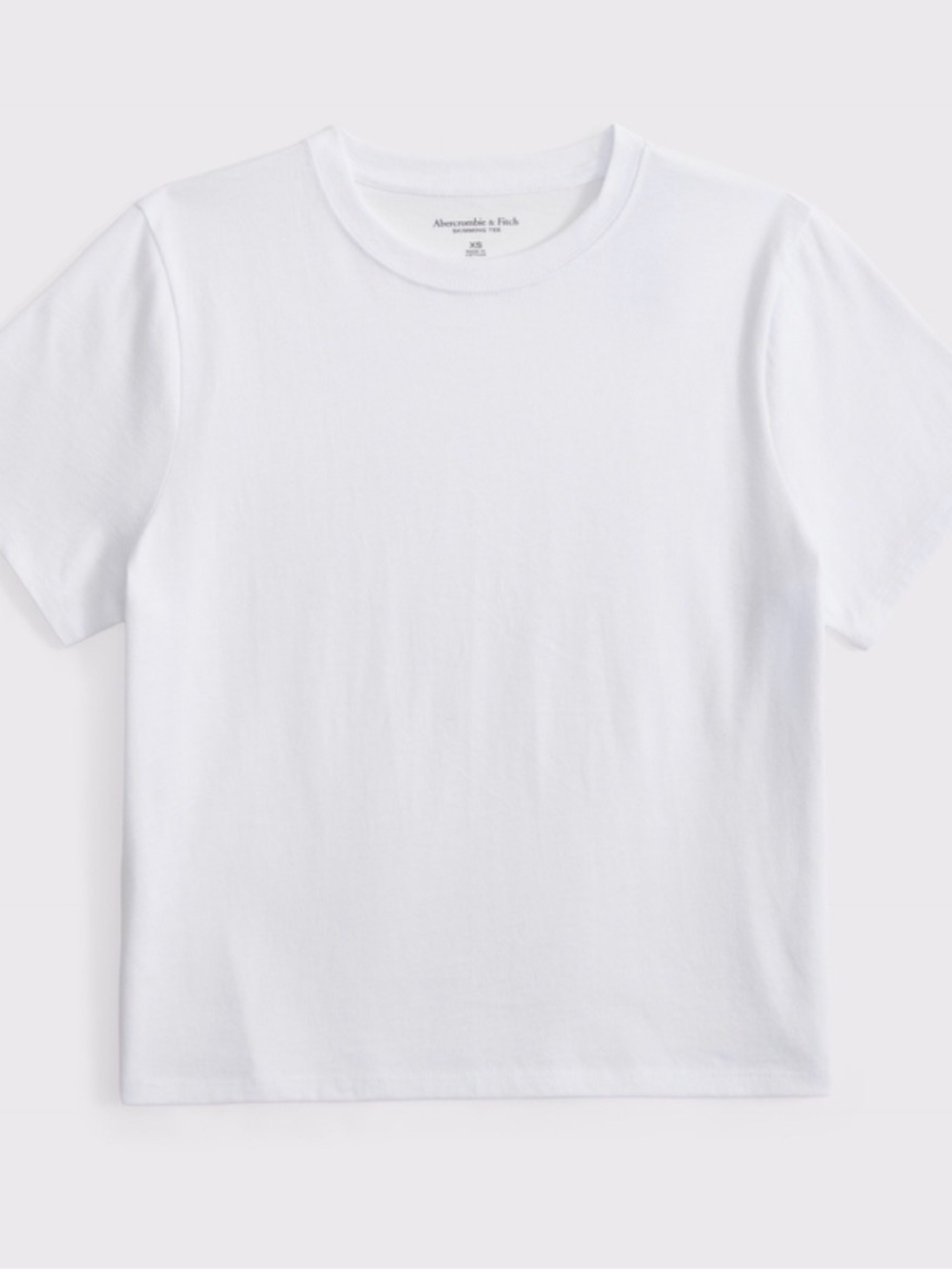 Abercrombie Essential Polished Skimming Tee in White